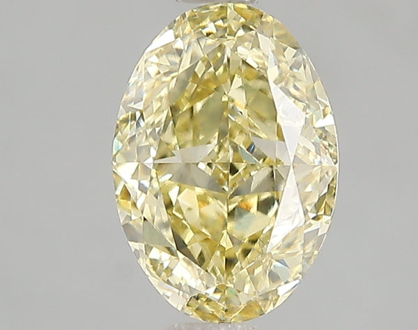 2.05ct Fancy Intense Yellow Oval Lab Diamond, VS2, IGI Certified