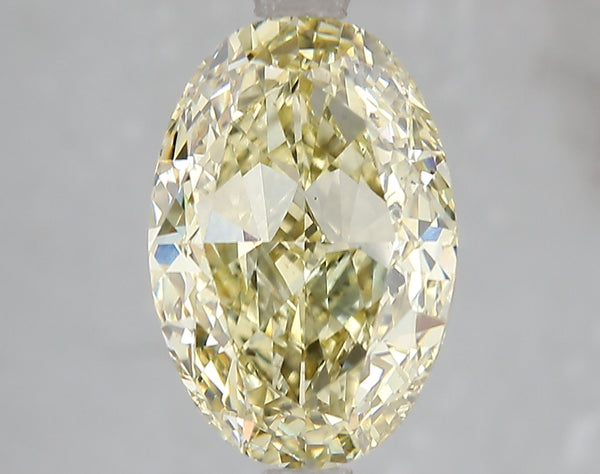 5.03ct Fancy Intense Yellow Oval Lab Diamond, VS2, IGI Certified