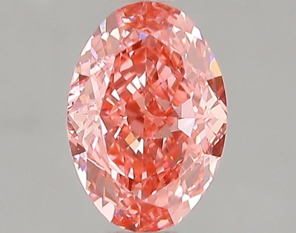 1.01ct Fancy Vivid Pink Oval Lab Diamond, VS2, IGI Certified