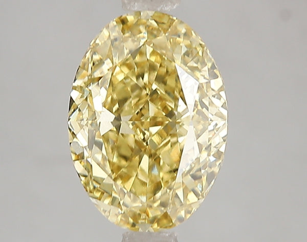 3.05ct Fancy Vivid Yellow Oval Lab Diamond, VS1, IGI Certified