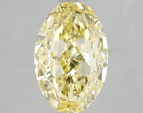 3.01ct Fancy Vivid Yellow Oval Lab Diamond, SI1, IGI Certified