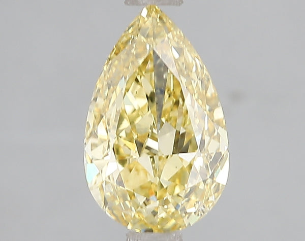 2.01ct Fancy Vivid Yellow Pear Lab Diamond, SI1, IGI Certified