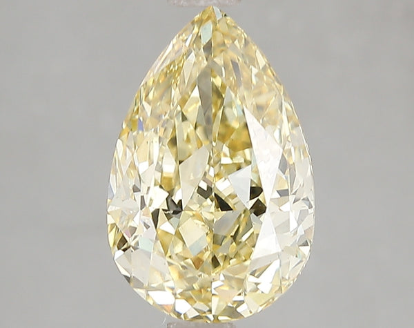 3ct Fancy Intense Yellow Pear Lab Diamond, VS2, IGI Certified