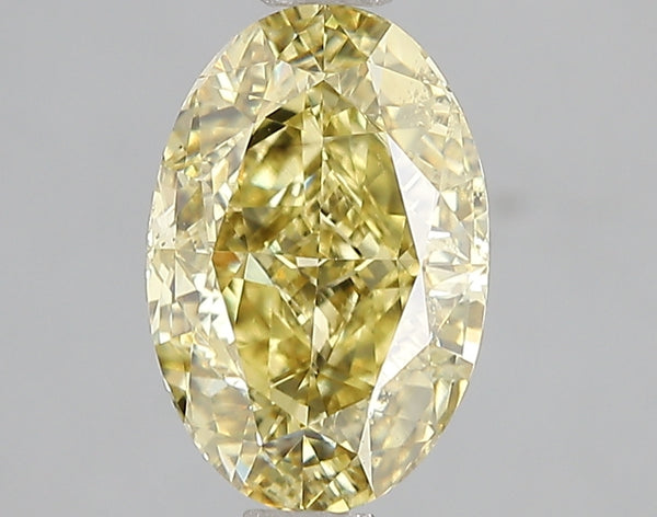 2.5ct Fancy Intense Yellow Oval Lab Diamond, SI1, IGI Certified