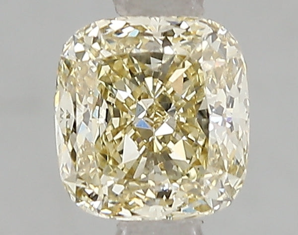 1.02ct Fancy Light Yellow Cushion Lab Diamond, VS1, IGI Certified
