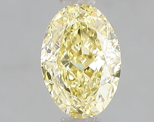 1.08ct Fancy Intense Yellow Oval Lab Diamond, VS1, IGI Certified