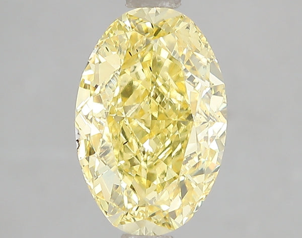 3.01ct Fancy Vivid Yellow Oval Lab Diamond, SI1, IGI Certified