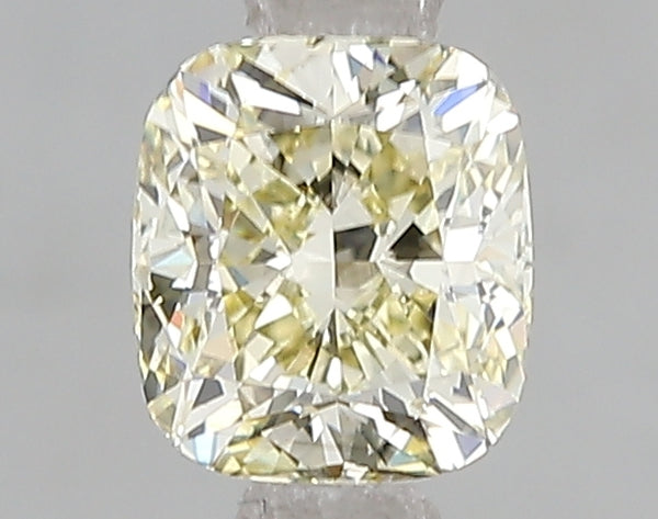 1.02ct Fancy Light Yellow Cushion Lab Diamond, VS2, IGI Certified