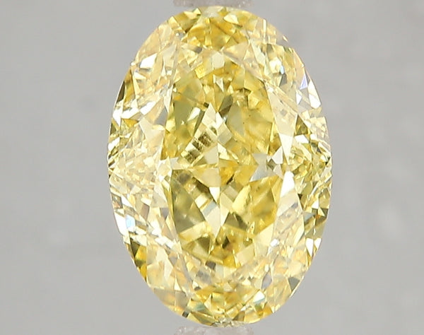 3.1ct Fancy Vivid Yellow Oval Lab Diamond, SI1, IGI Certified