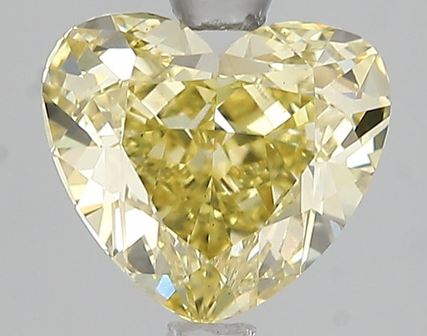 2.5ct Fancy Intense Yellow Heart Lab Diamond, VS2, IGI Certified