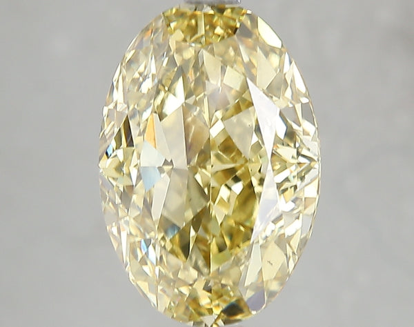 5.03ct Fancy Intense Yellow Oval Lab Diamond, VS2, IGI Certified