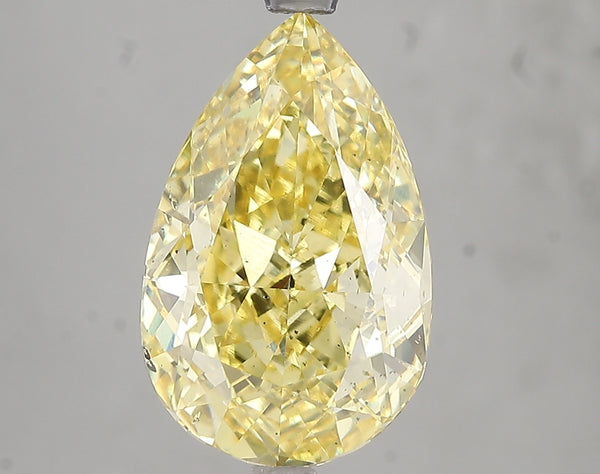 5.01ct Fancy Intense Yellow Pear Lab Diamond, SI1, IGI Certified