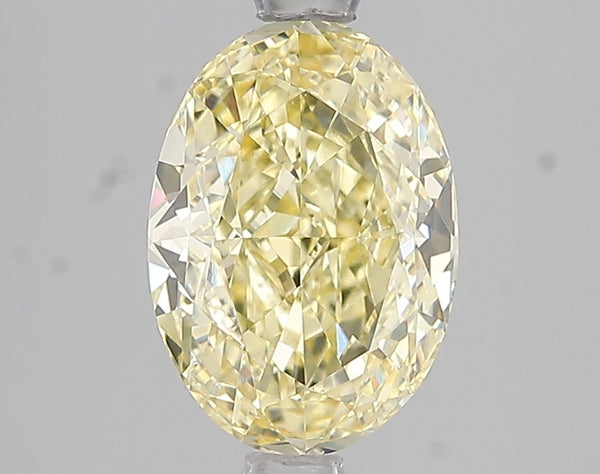2.12ct Fancy Intense Yellow Oval Lab Diamond, VVS2, IGI Certified