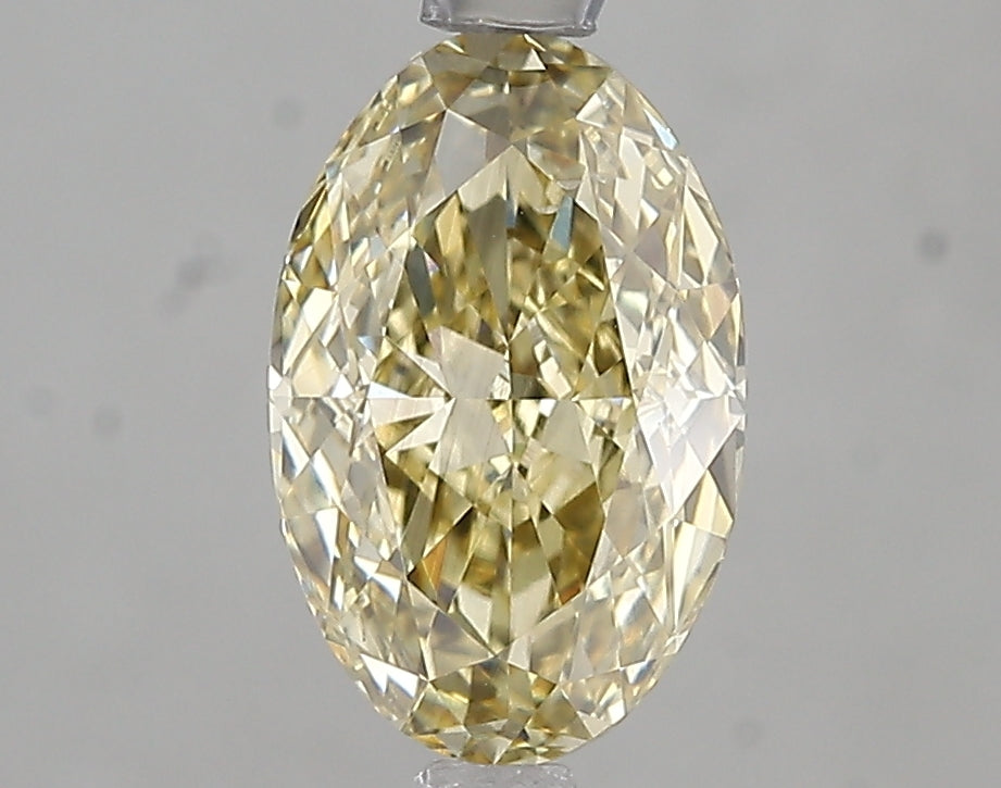 1.8ct Fancy Yellow Oval Lab Diamond, VS2, IGI Certified