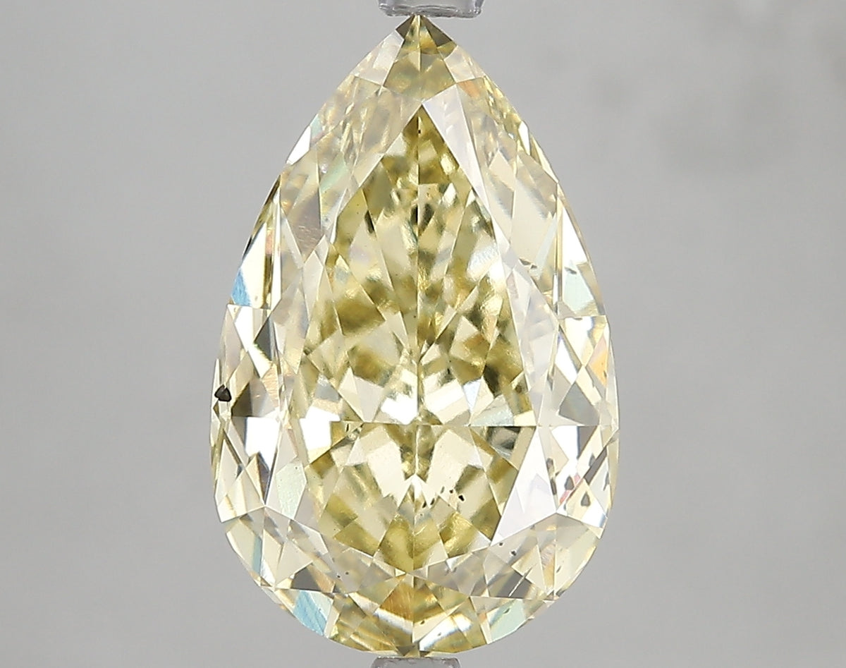 5.01ct Fancy Intense Yellow Pear Lab Diamond, SI1, IGI Certified