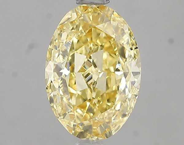 2.11ct Fancy Intense Yellow Oval Lab Diamond, VVS2, IGI Certified