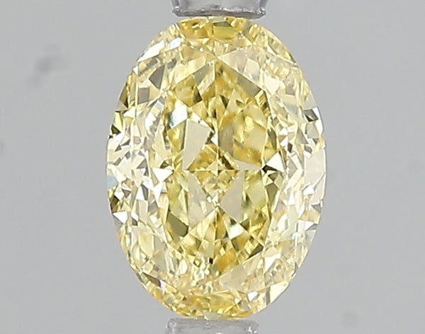 1.03ct Fancy Intense Yellow Oval Lab Diamond, VS2, IGI Certified