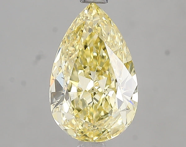 2.02ct Fancy Intense Yellow Pear Lab Diamond, VS2, IGI Certified
