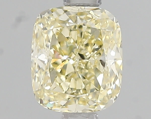 1.03ct Fancy Light Yellow Cushion Lab Diamond, VS2, IGI Certified