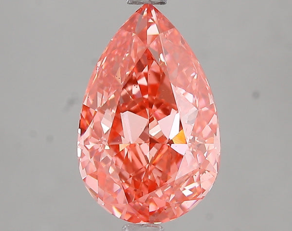 3.01ct Fancy Vivid Pink Pear Lab Diamond, VS2, IGI Certified