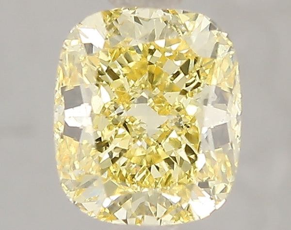 2ct Fancy Intense Yellow Cushion Lab Diamond, SI1, IGI Certified