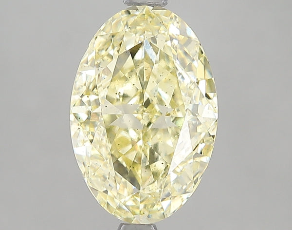3.04ct Fancy Intense Yellow Oval Lab Diamond, SI1, IGI Certified