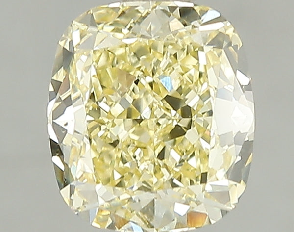 1.98ct Fancy Intense Yellow Cushion Lab Diamond, VS2, IGI Certified