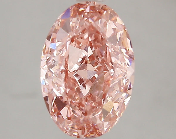 3.02ct Fancy Vivid Pink Oval Lab Diamond, VS1, IGI Certified