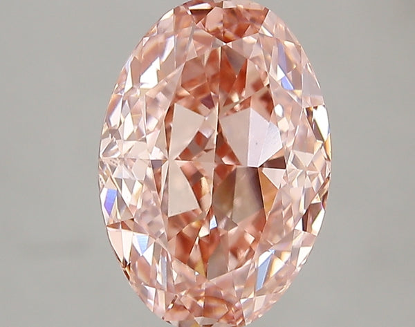 3.11ct Fancy Vivid Pink Oval Lab Diamond, VS1, IGI Certified