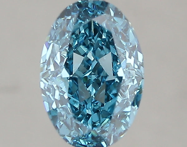 1.6ct Fancy Vivid Blue Oval Lab Diamond, VS1, IGI Certified