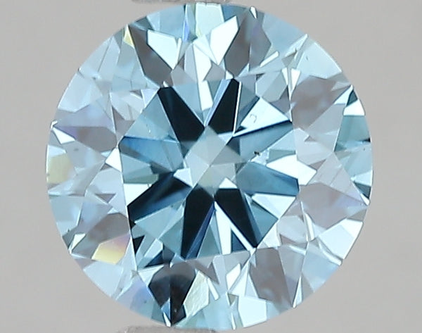 2.04ct Fancy Vivid Blue Round Brilliant Lab Diamond, VS2, IGI Certified