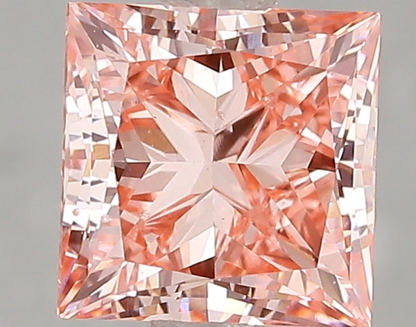 2.02ct Fancy Vivid Pink Princess Lab Diamond, VS2, IGI Certified