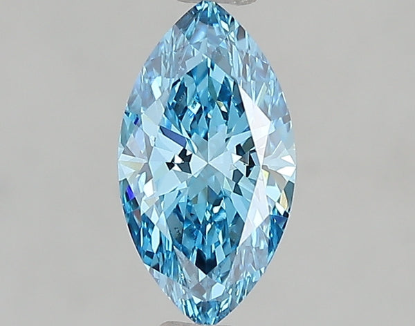 1ct Fancy Vivid Blue Marquise Lab Diamond, VVS2, IGI Certified