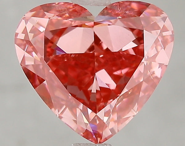 3ct Fancy Vivid Pink Heart Lab Diamond, VS1, IGI Certified