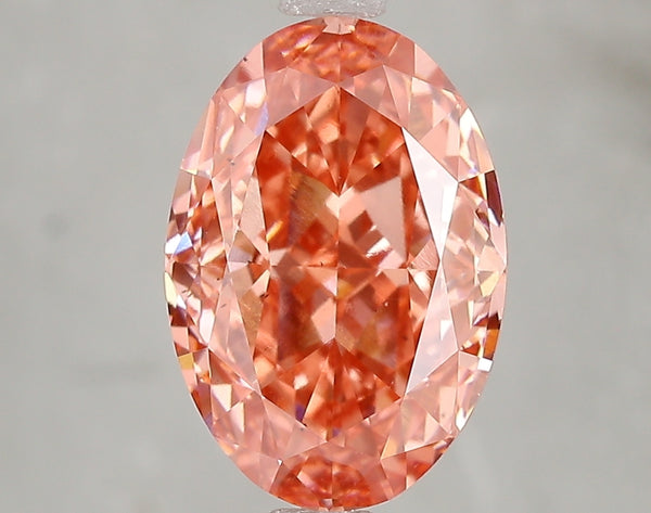 4.58ct Fancy Vivid Pink Oval Lab Diamond, VS2, IGI Certified