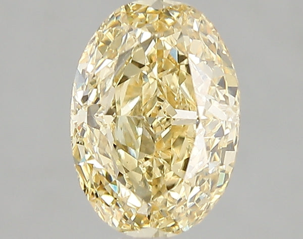 2.06ct Fancy Intense Yellow Oval Lab Diamond, VS2, IGI Certified