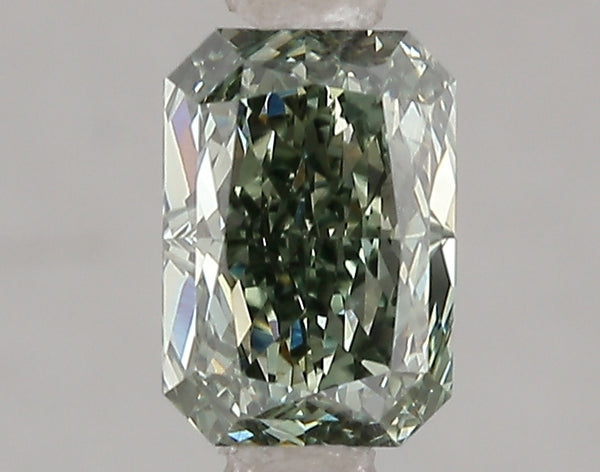 1.06ct Fancy Vivid Green Radiant Lab Diamond, VS1, IGI Certified
