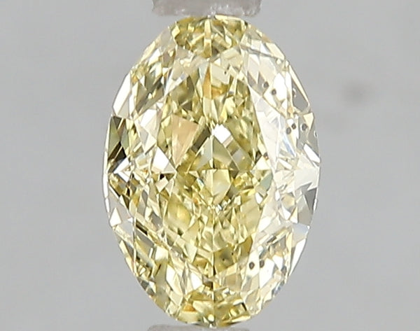 1ct Fancy Intense Yellow Oval Lab Diamond, SI1, IGI Certified