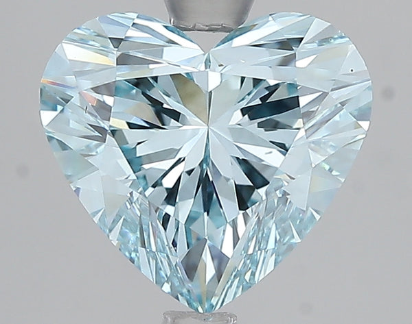 3.05ct Fancy Vivid Blue Heart Lab Diamond, VVS2, IGI Certified