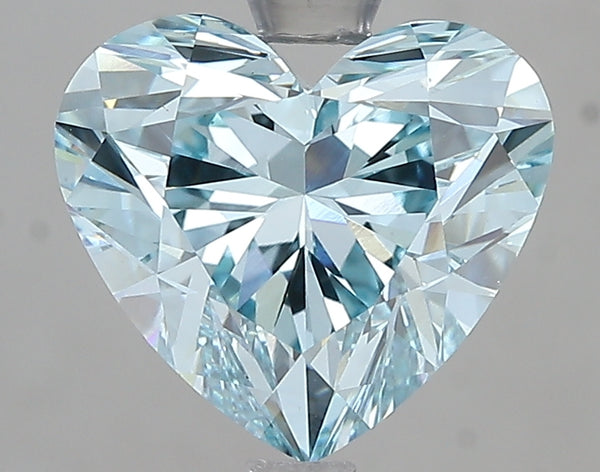 3.06ct Fancy Vivid Blue Heart Lab Diamond, VVS2, IGI Certified