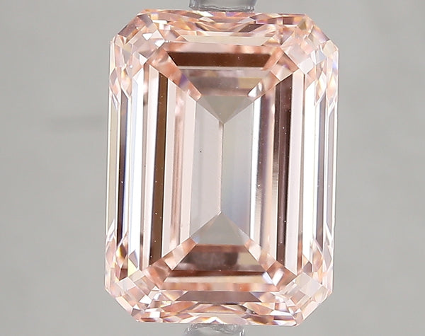 5ct Fancy Intense Pink Emerald Cut Lab Diamond, VS1, IGI Certified