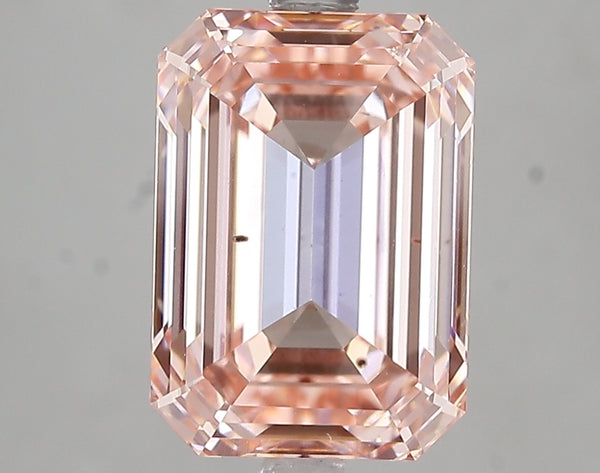 5.11ct Fancy Intense Pink Emerald Cut Lab Diamond, SI1, IGI Certified