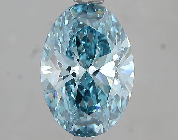 2.04ct Fancy Vivid Blue Oval Lab Diamond, VS1, IGI Certified