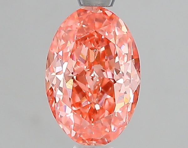 1.08ct Fancy Vivid Pink Oval Lab Diamond, VS1, IGI Certified