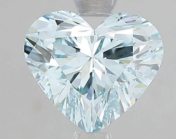 1.59ct Fancy Intense Green Blue Heart Lab Diamond, VS1, IGI Certified
