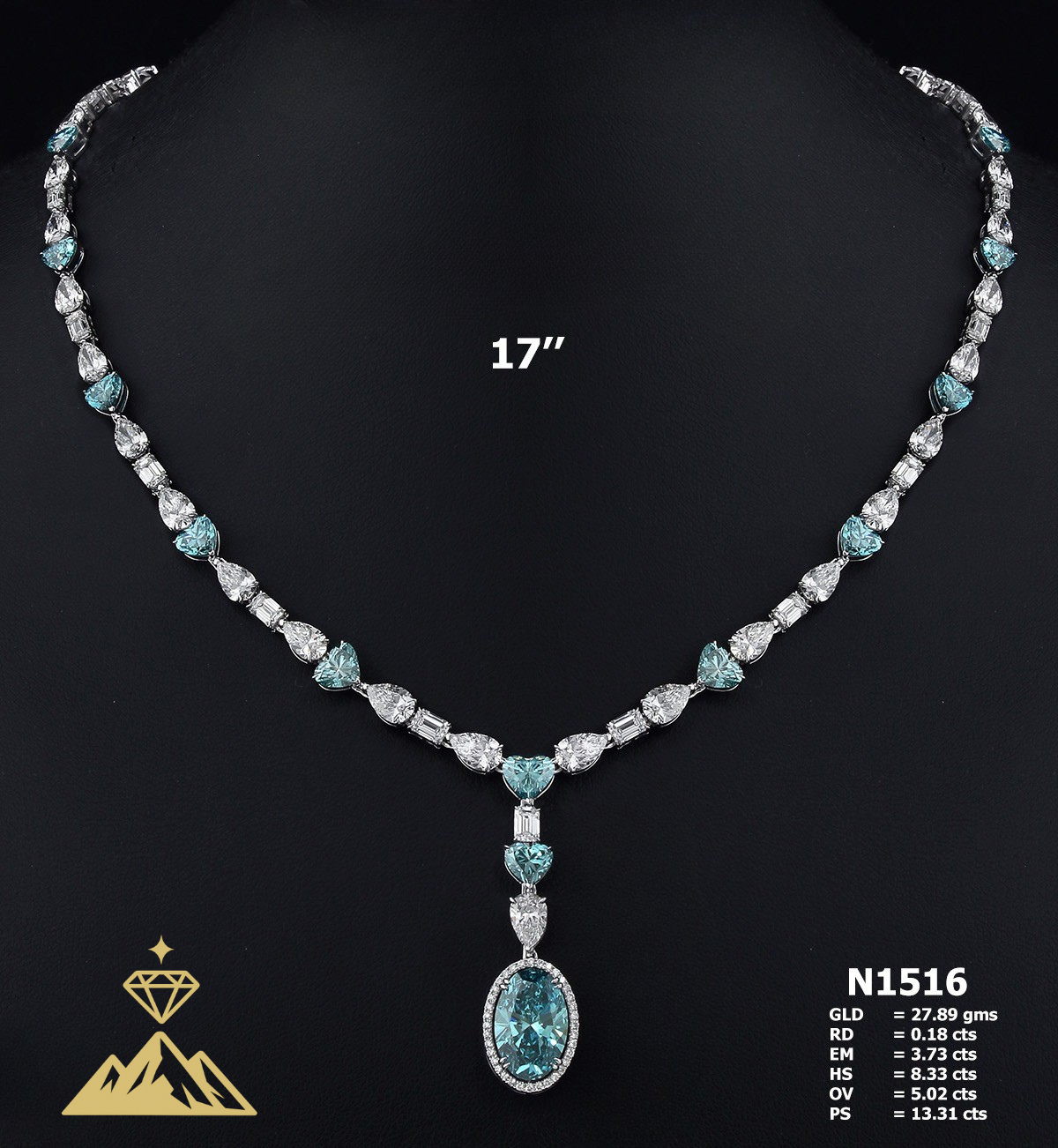 Diamond Bar Necklace Necklace - Atelier Diamante