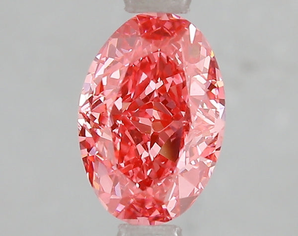 1.6ct Fancy Vivid Pink Oval Lab Diamond, VS1, IGI Certified