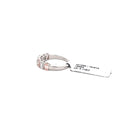 Half Eternity Band — Emerald Cut, Alternating Pink & White Diamonds, 14K White Gold
