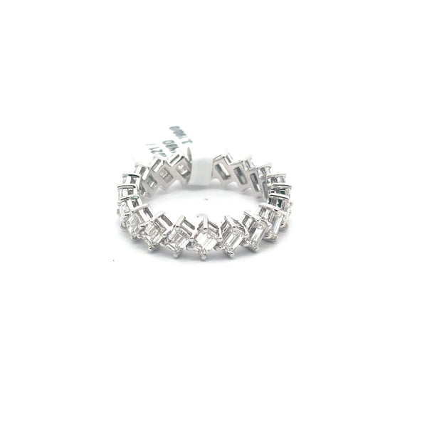 Full Eternity Band — Emerald Cut, 14K White Gold