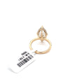 Marquise Solitaire — Hidden Halo with Pavé Side Stones, 14K Yellow Gold